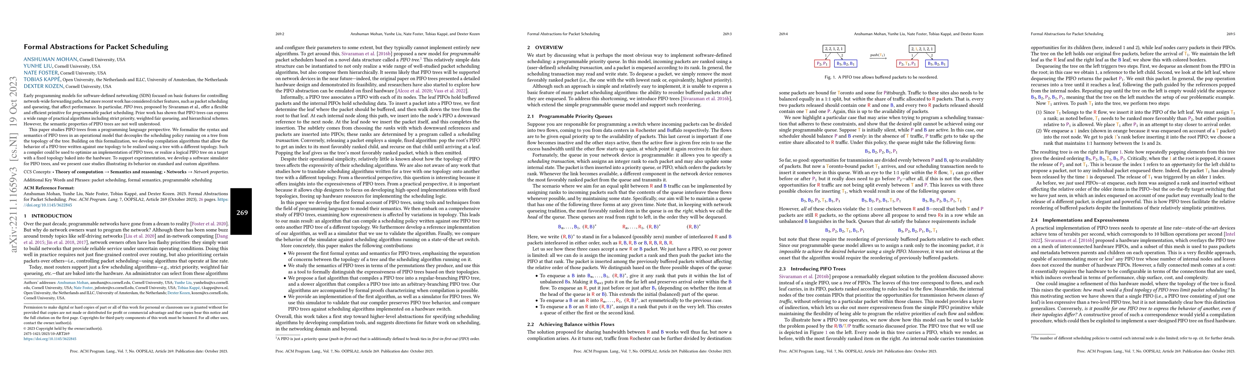 Thumbnail for Formal Abstractions for Packet Scheduling