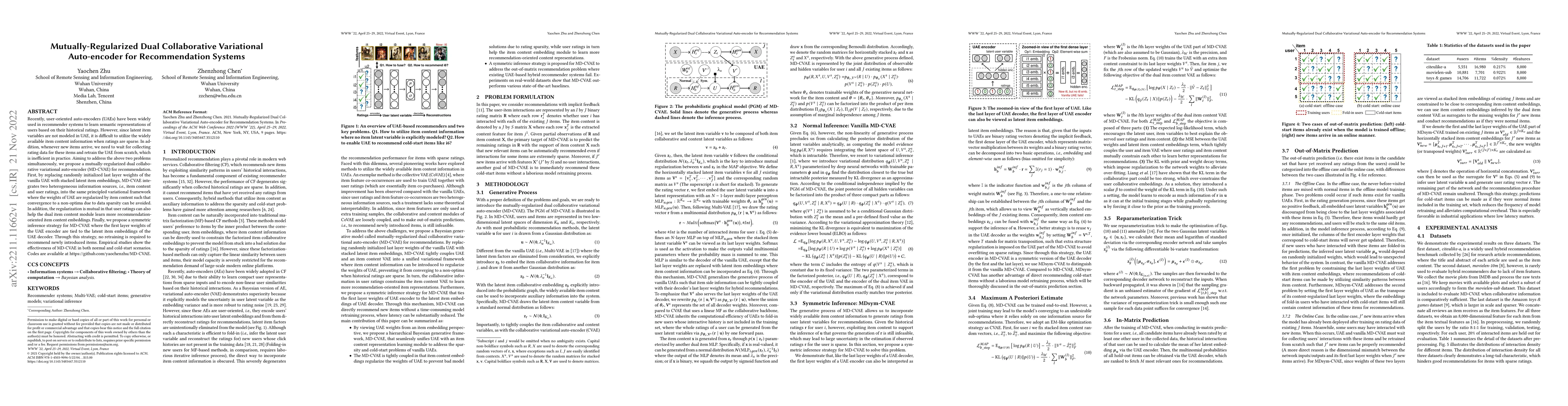 Thumbnail for Mutually-Regularized Dual Collaborative Variational Auto-encoder for
  Recommendation Systems