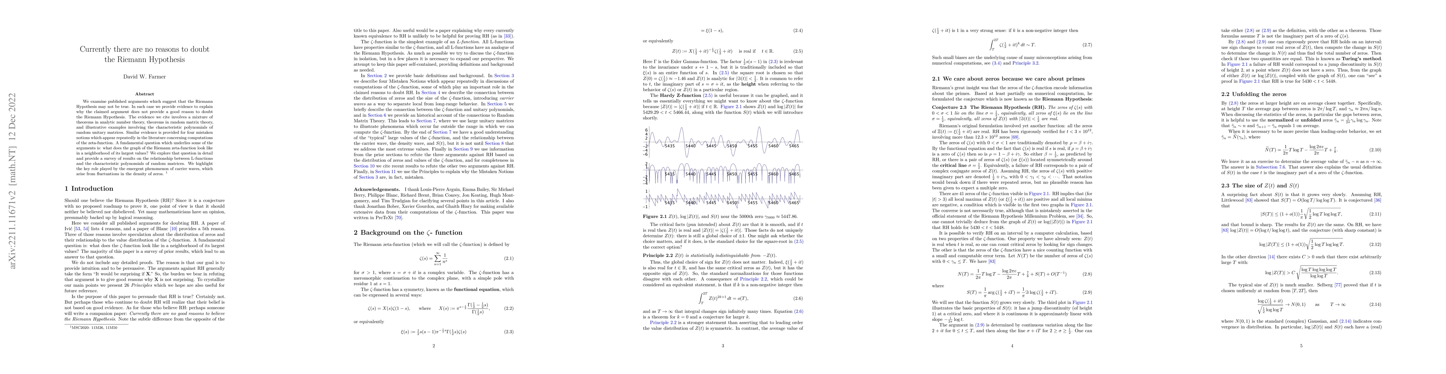 Thumbnail for Currently there are no reasons to doubt the Riemann Hypothesis