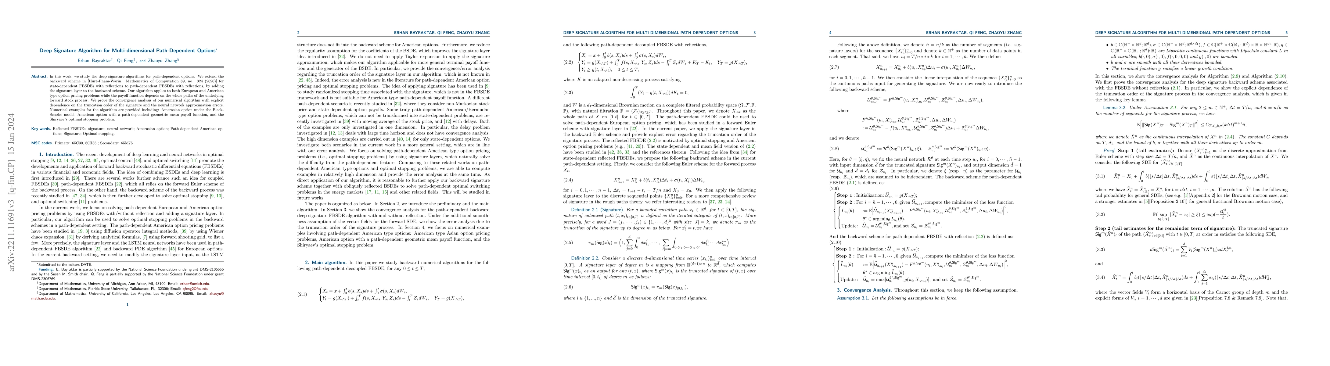 Thumbnail for Deep Signature Algorithm for Multi-dimensional Path-Dependent Options