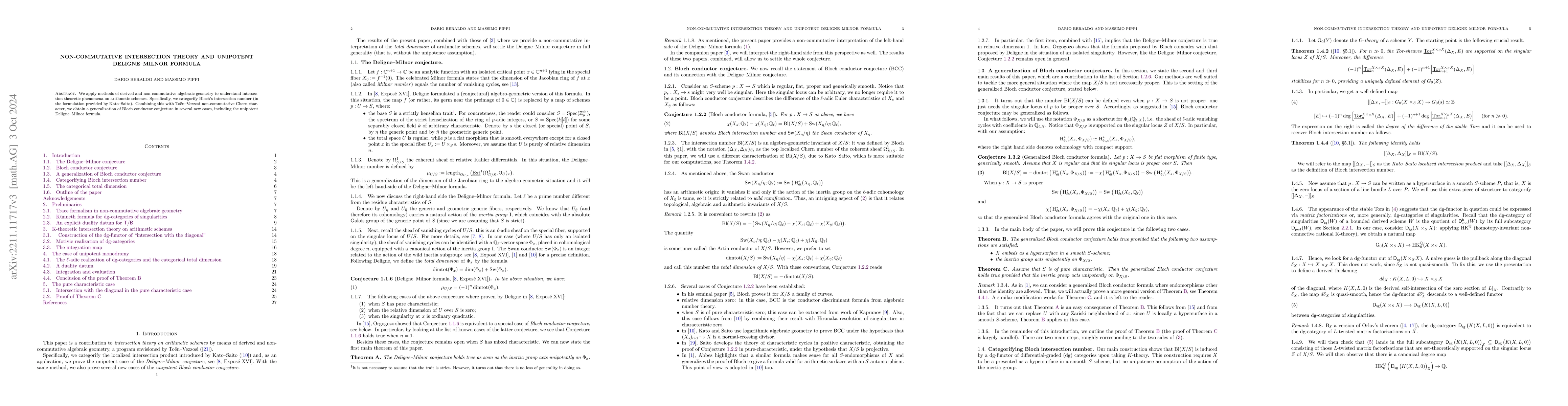 Thumbnail for Non-commutative intersection theory and unipotent Deligne-Milnor formula