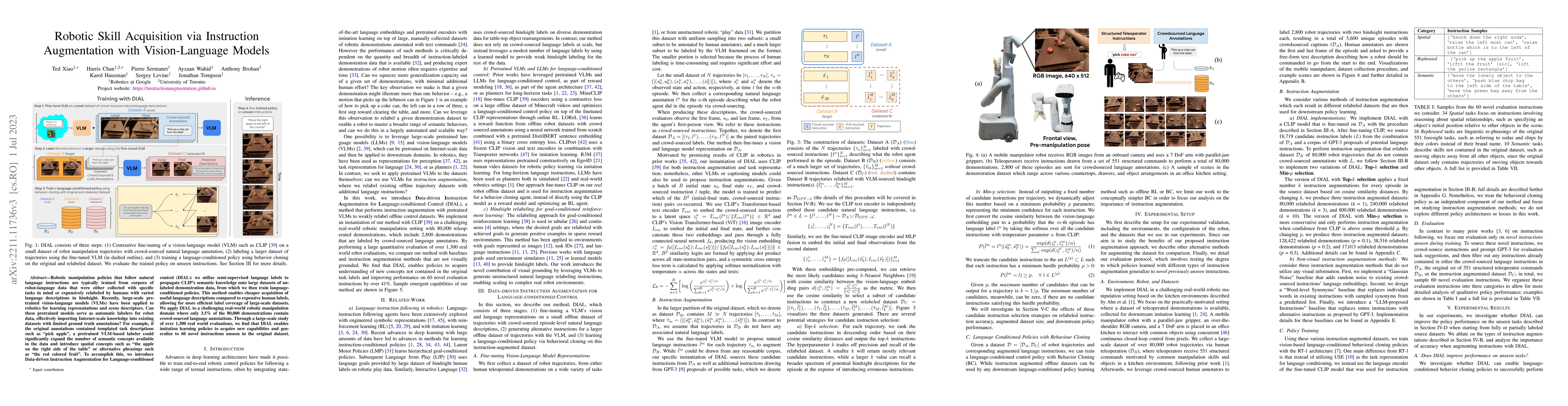 Thumbnail for Robotic Skill Acquisition via Instruction Augmentation with
  Vision-Language Models