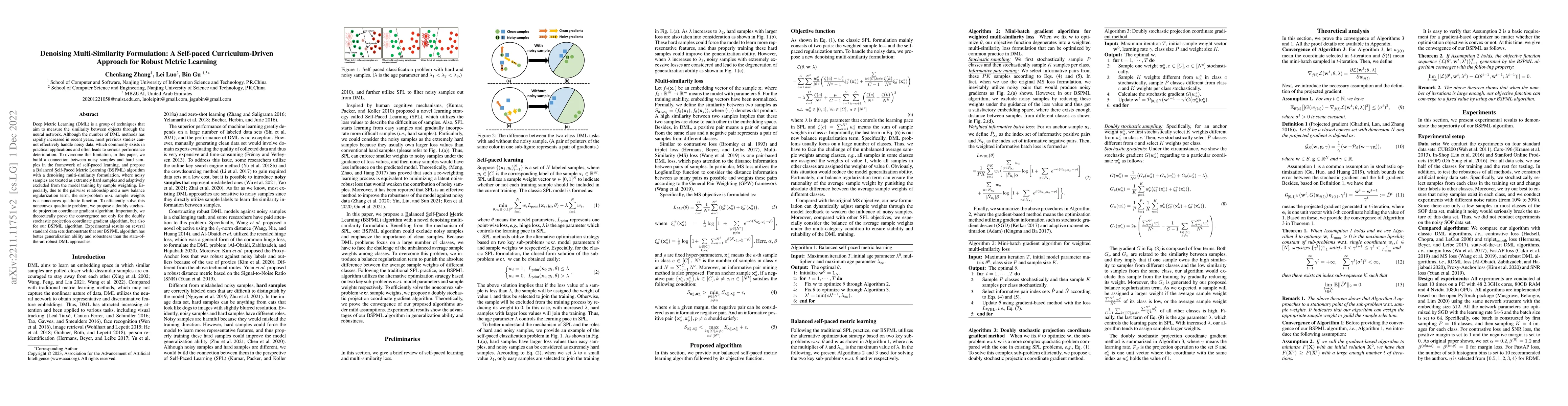 Thumbnail for Denoising Multi-Similarity Formulation: A Self-paced Curriculum-Driven
  Approach for Robust Metric Learning