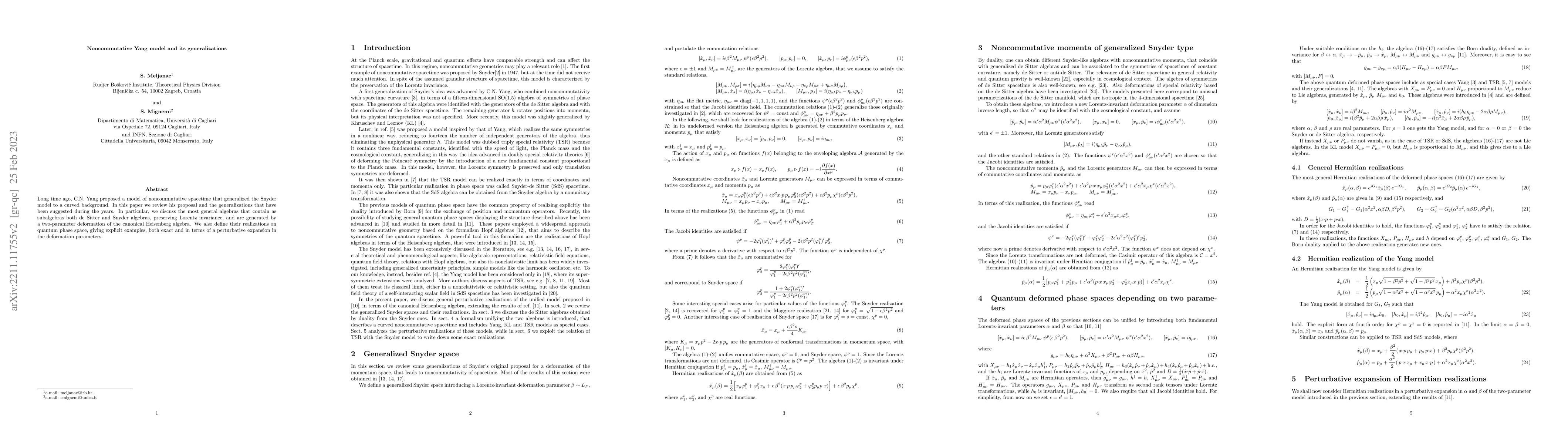Thumbnail for Noncommutative Yang model and its generalizations