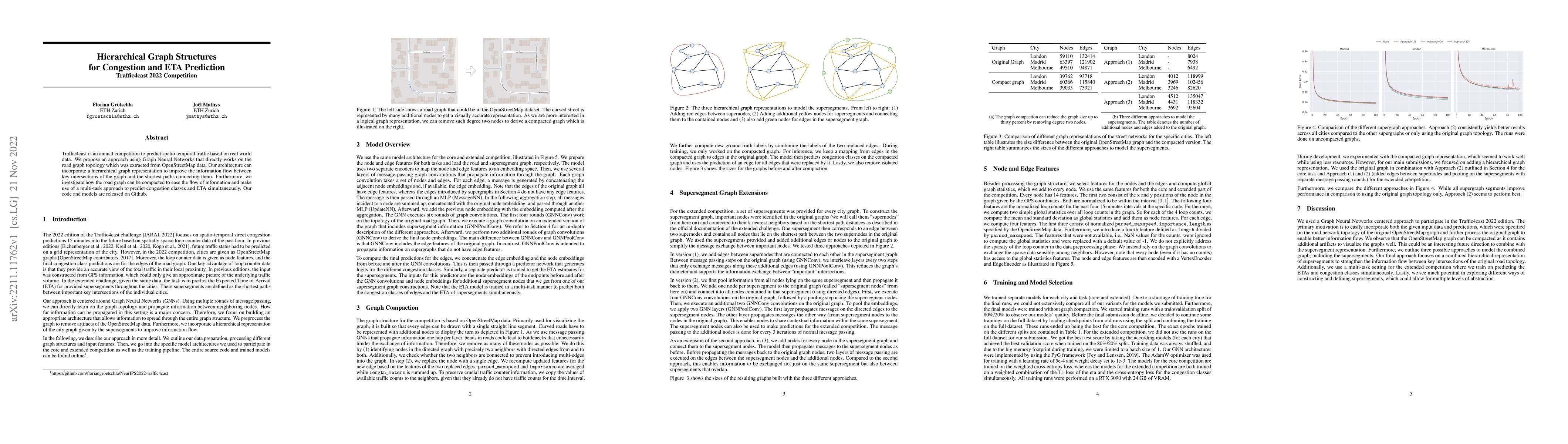 Thumbnail for Hierarchical Graph Structures for Congestion and ETA Prediction