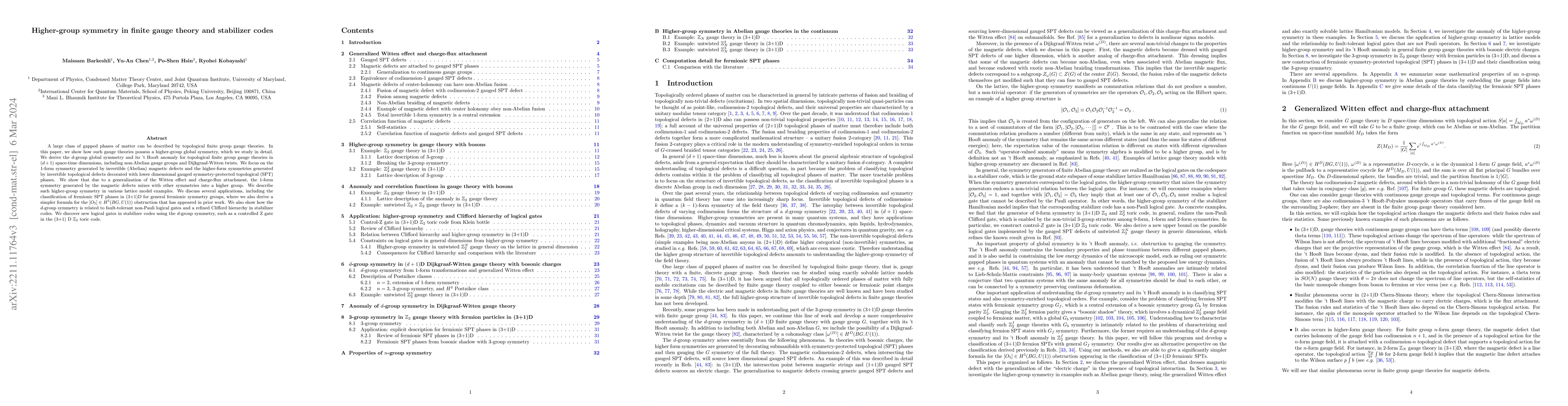 Thumbnail for Higher-group symmetry in finite gauge theory and stabilizer codes
