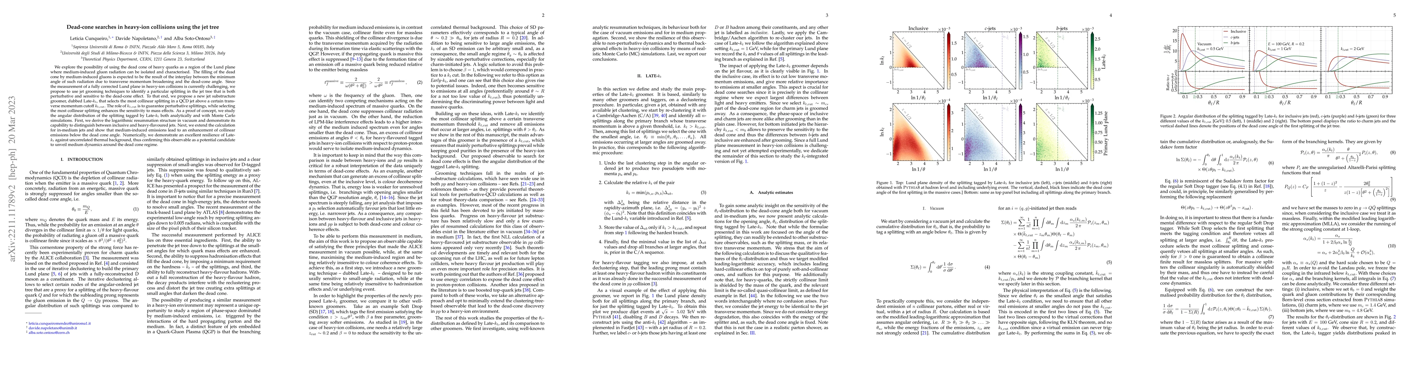 Thumbnail for Dead-cone searches in heavy-ion collisions using the jet tree