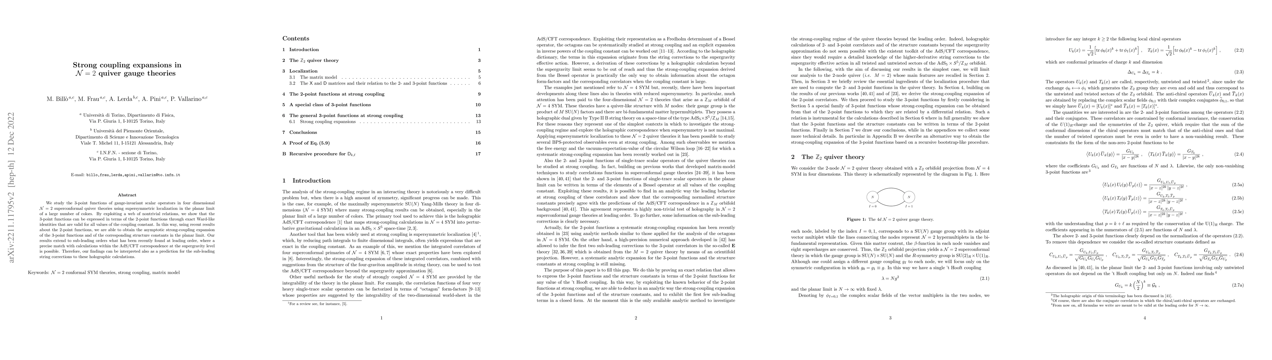 Thumbnail for Strong coupling expansions in $\mathcal{N}=2$ quiver gauge theories