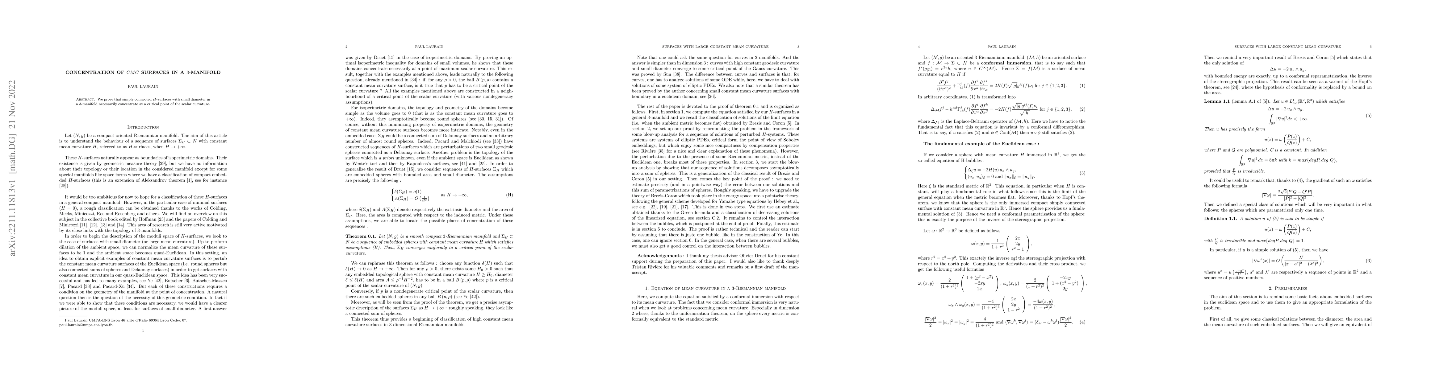 Thumbnail for Concentration of CMC Surfaces in a 3-manifold