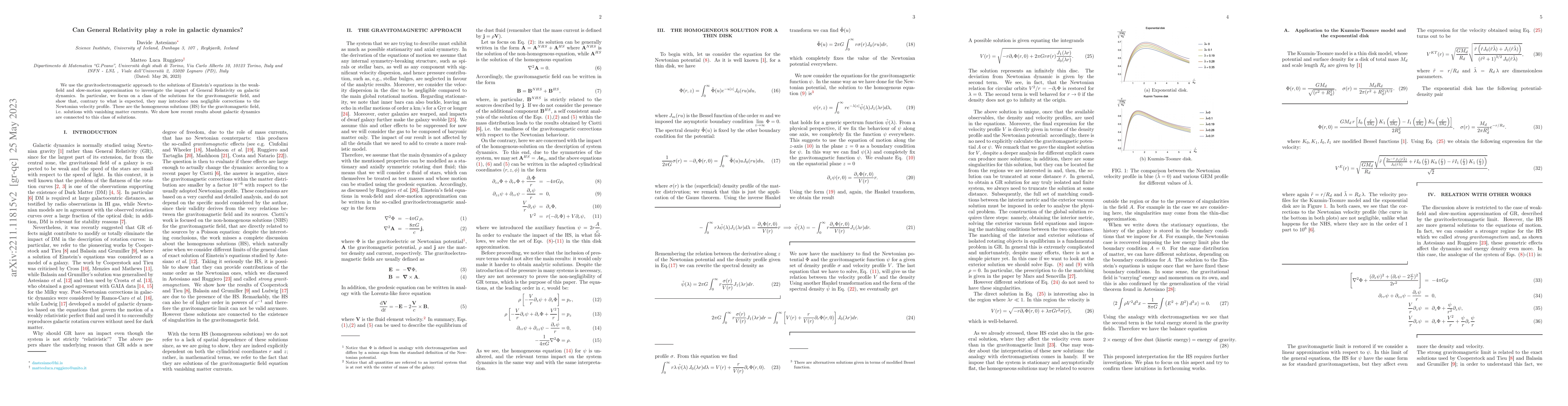 Thumbnail for Can General Relativity play a role in galactic dynamics?