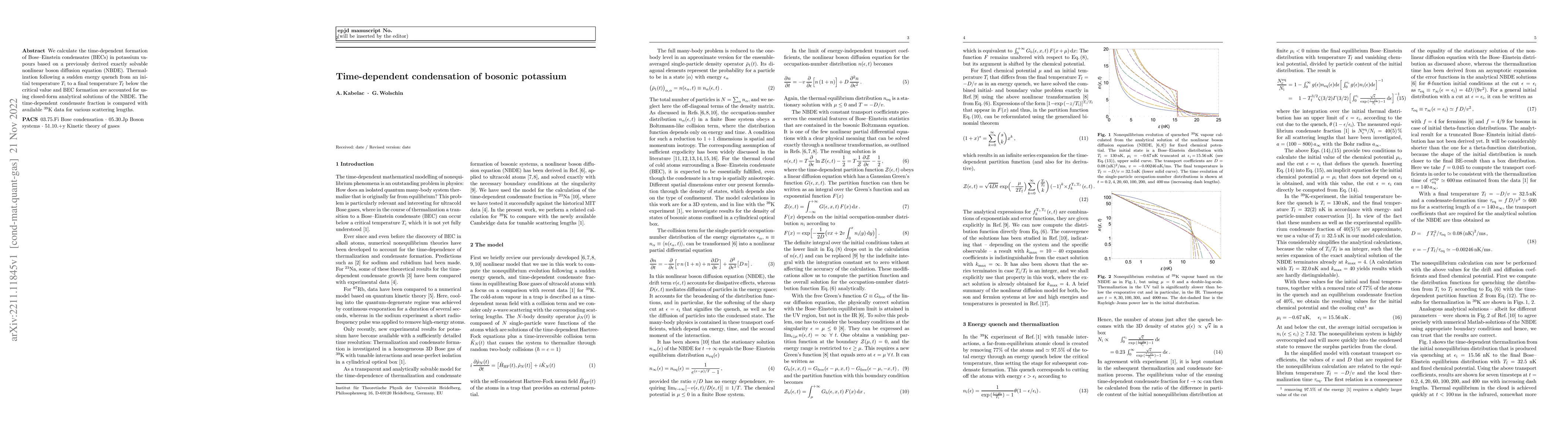 Thumbnail for Time-dependent condensation of bosonic potassium