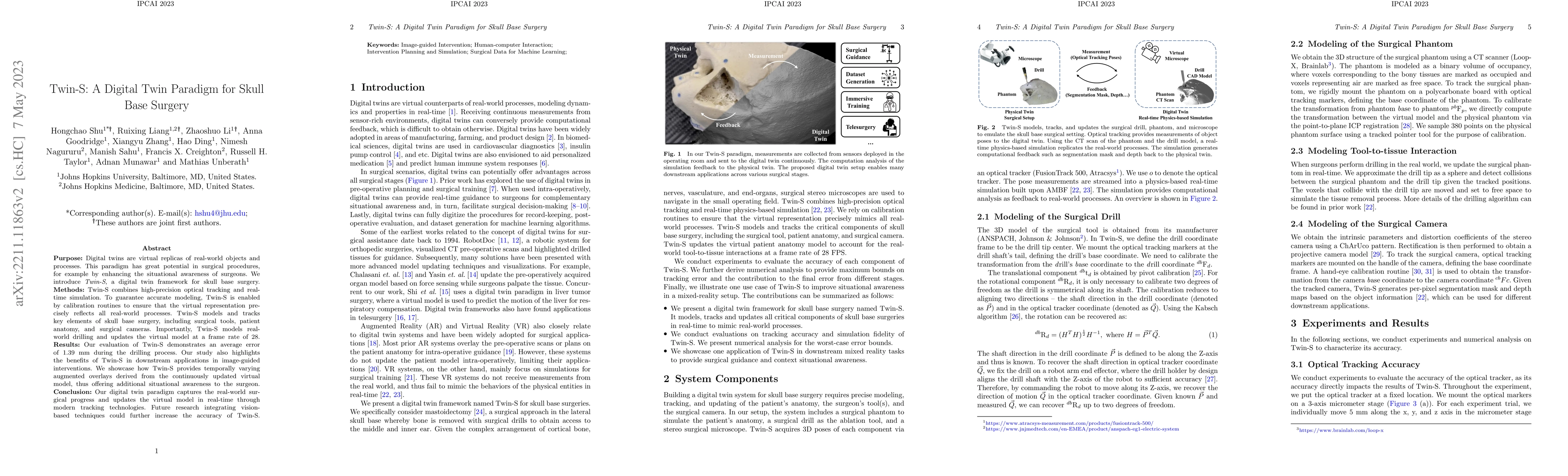 Thumbnail for Twin-S: A Digital Twin for Skull-base Surgery
