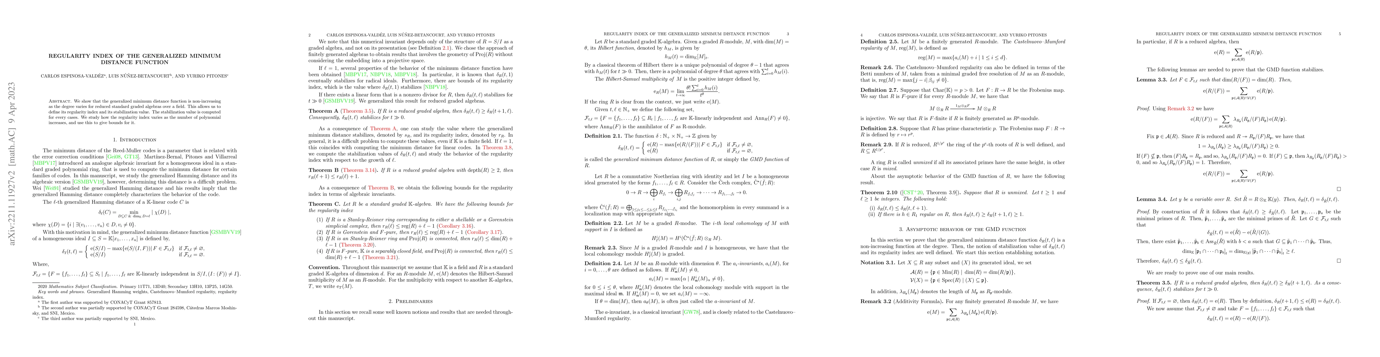 Thumbnail for Regularity index of the generalized minimum distance function
