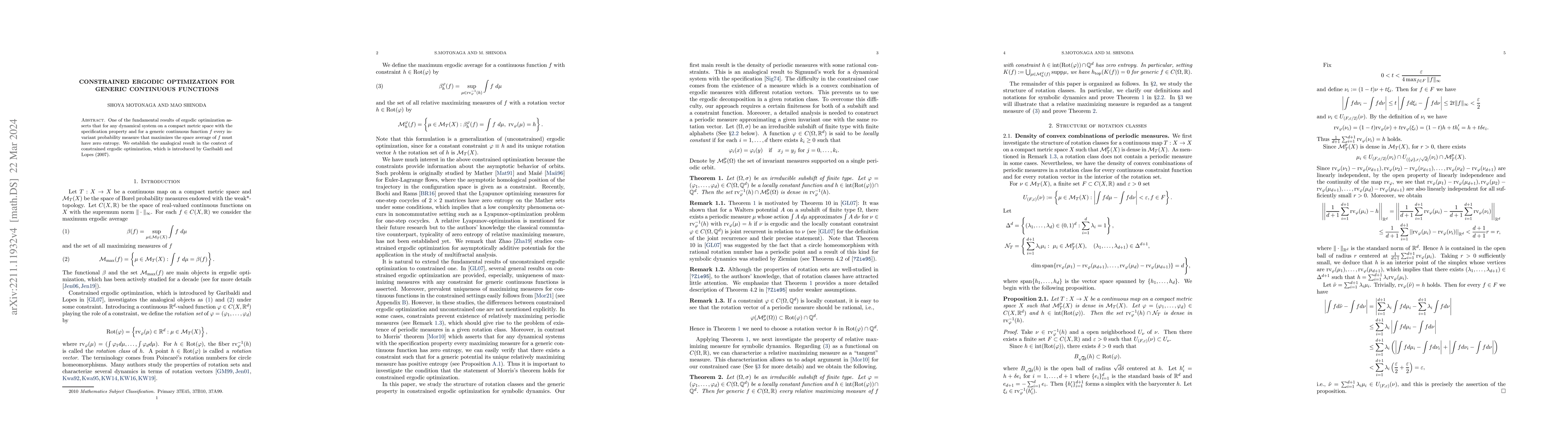 Thumbnail for Constrained Ergodic optimization for generic continuous functions