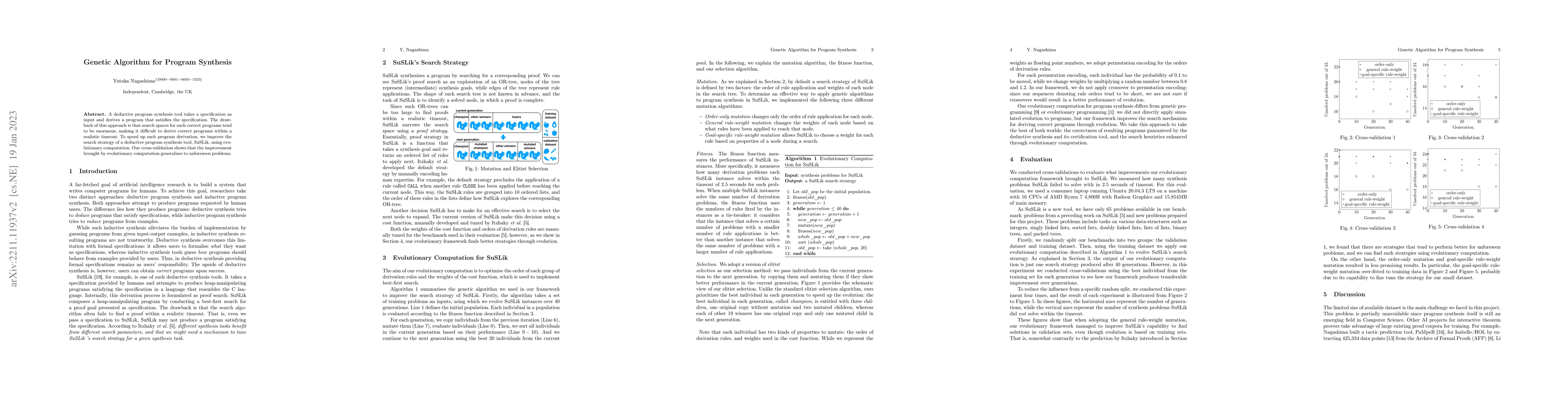 Thumbnail for Genetic Algorithm for Program Synthesis