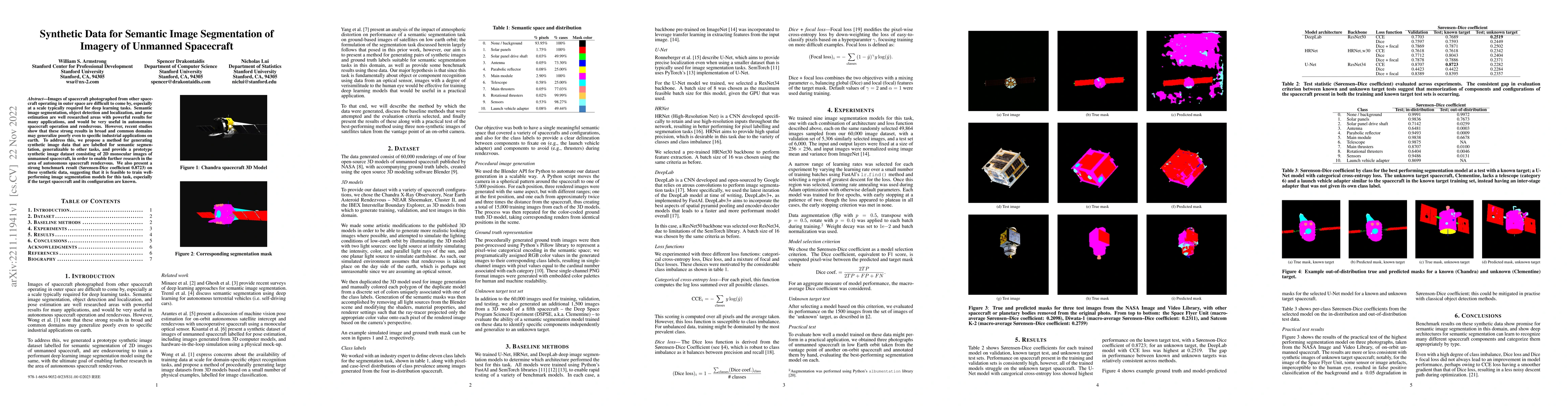 Thumbnail for Synthetic Data for Semantic Image Segmentation of Imagery of Unmanned
  Spacecraft