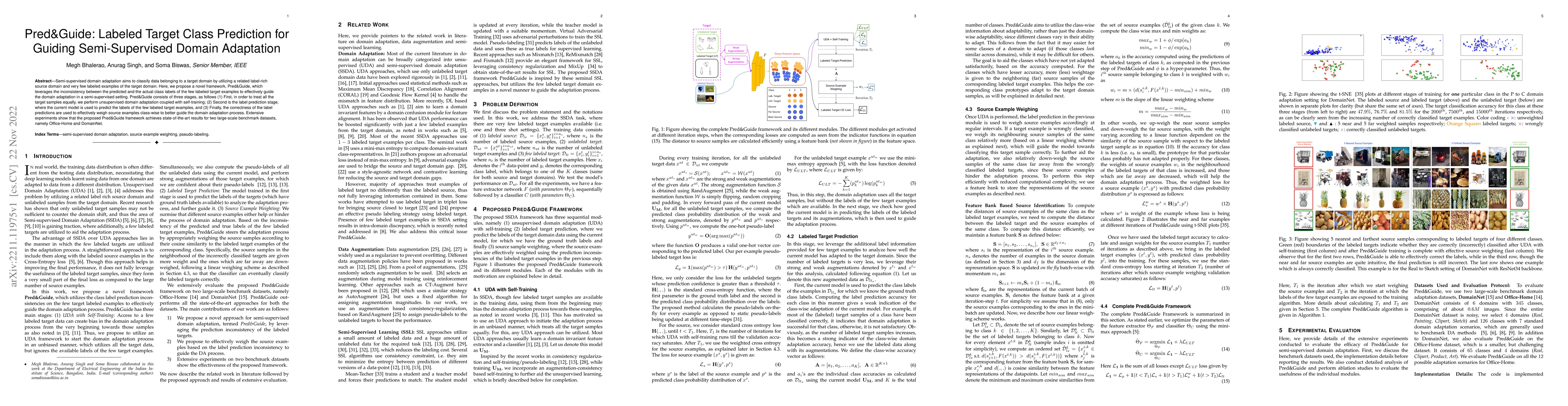 Thumbnail for Pred&Guide: Labeled Target Class Prediction for Guiding Semi-Supervised
  Domain Adaptation