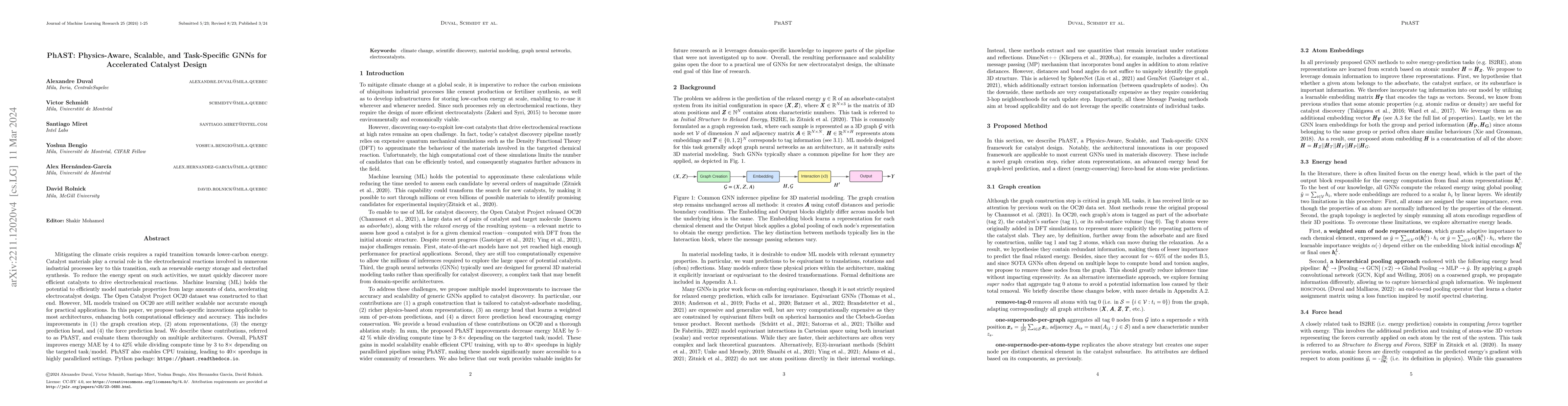 Thumbnail for PhAST: Physics-Aware, Scalable, and Task-specific GNNs for Accelerated
  Catalyst Design