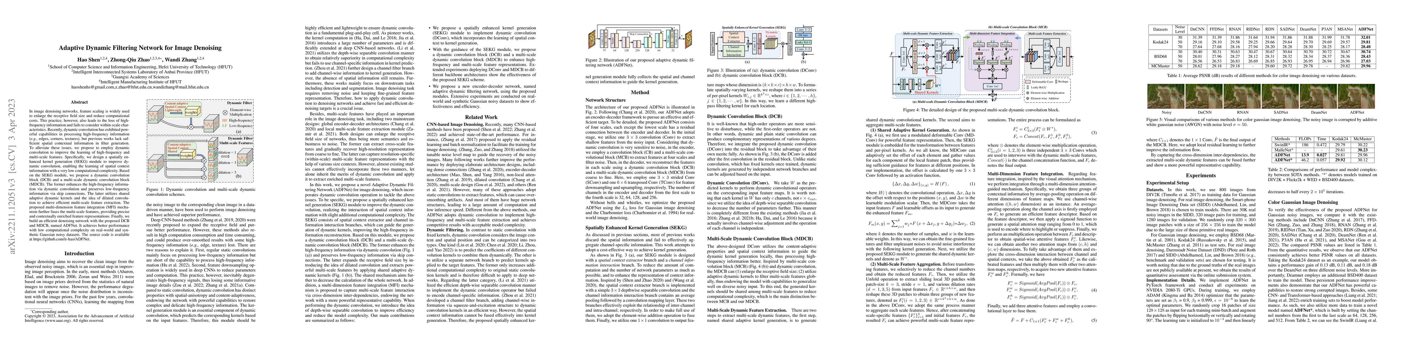 Thumbnail for Adaptive Dynamic Filtering Network for Image Denoising