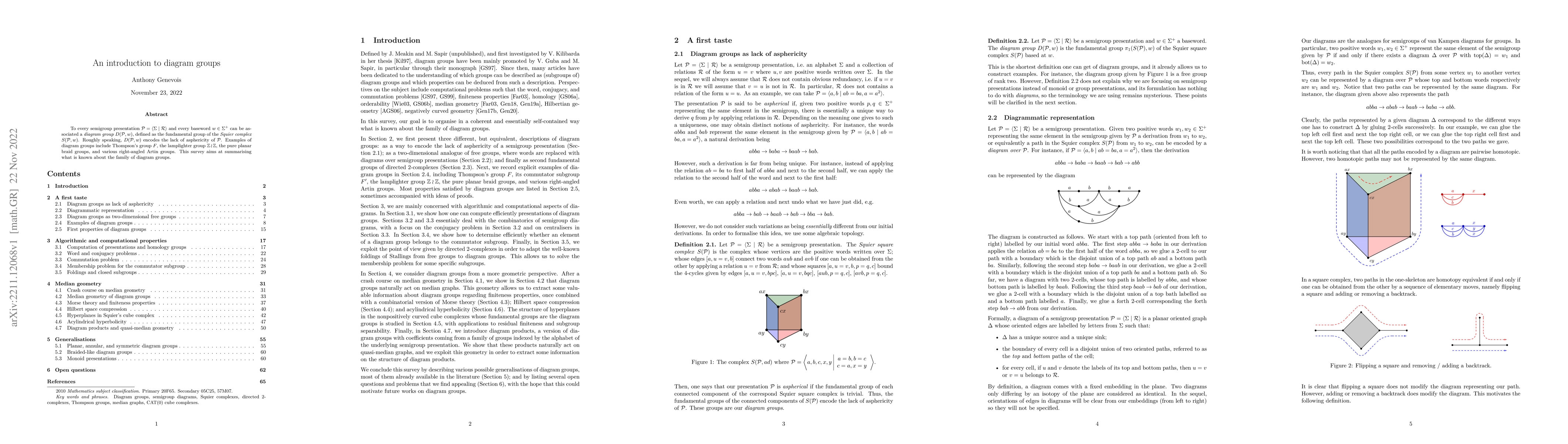 Thumbnail for An introduction to diagram groups