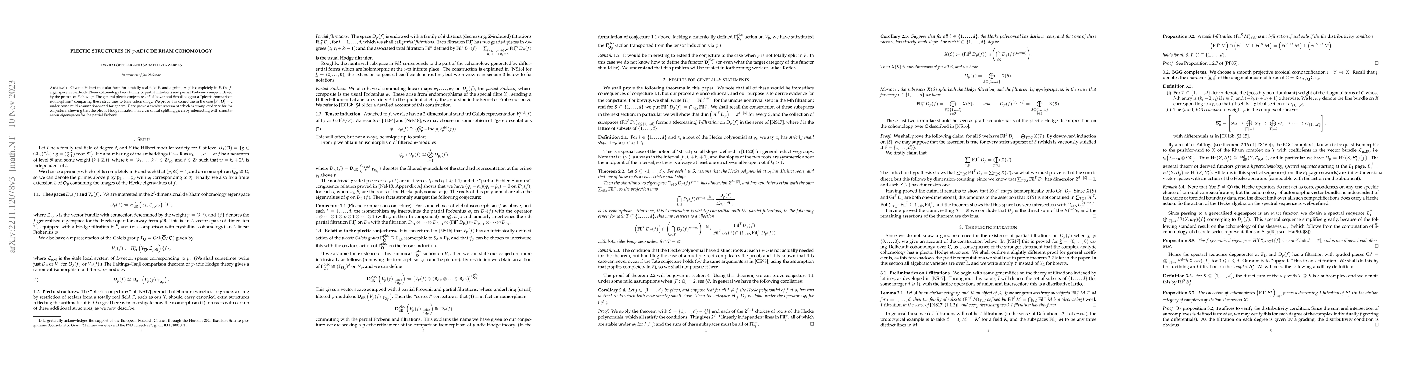 Thumbnail for Plectic structures in p-adic de Rham cohomology