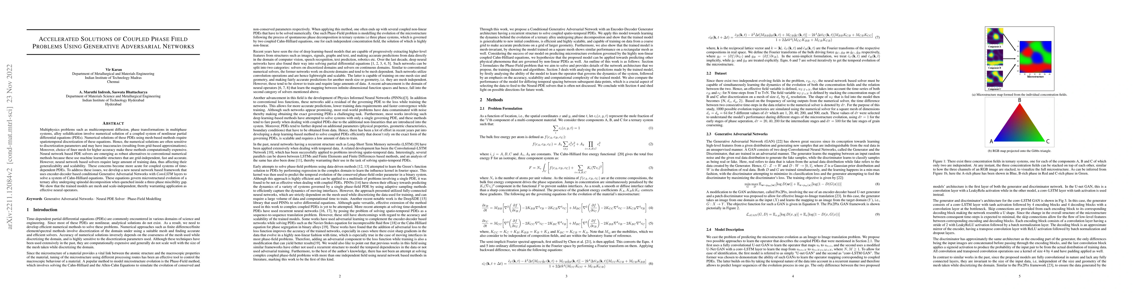 Thumbnail for Accelerated Solutions of Coupled Phase-Field Problems using Generative
  Adversarial Networks