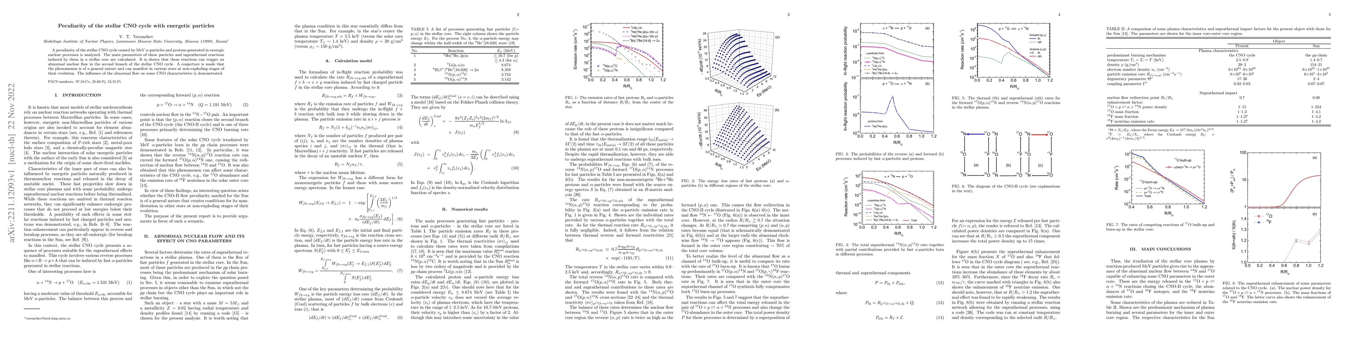 Thumbnail for Peculiarity of the stellar CNO cycle with energetic particles