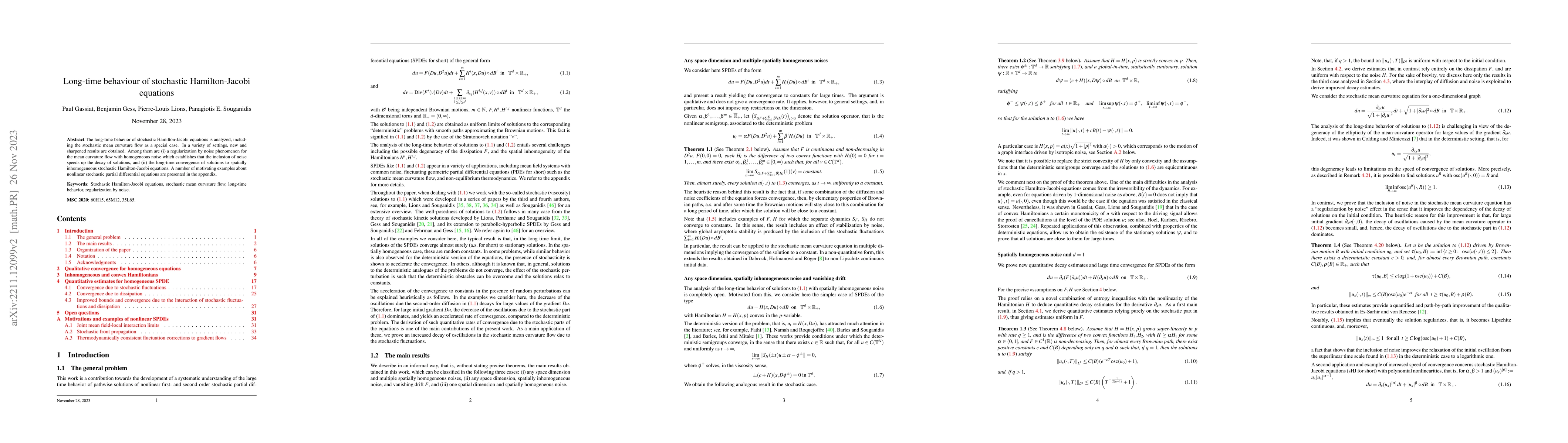 Thumbnail for Long-time behaviour of stochastic Hamilton-Jacobi equations