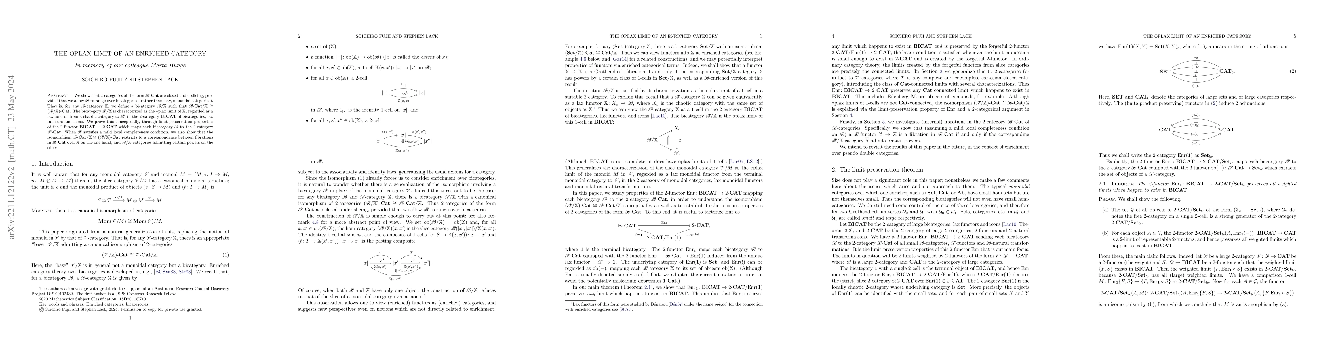 Thumbnail for The oplax limit of an enriched category