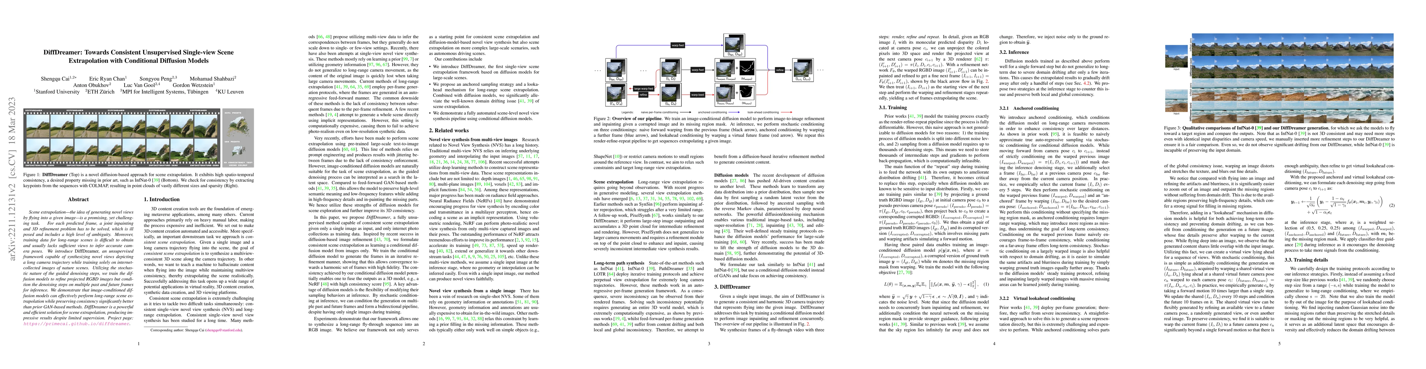 Thumbnail for DiffDreamer: Towards Consistent Unsupervised Single-view Scene
  Extrapolation with Conditional Diffusion Models