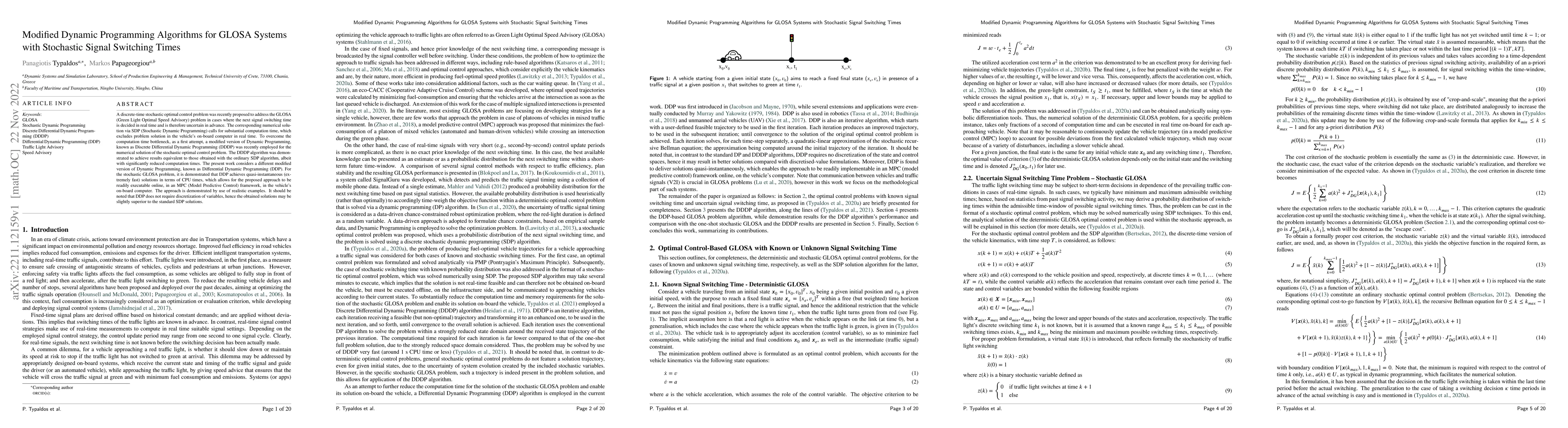 Thumbnail for Modified Dynamic Programming Algorithms for GLOSA Systems with
  Stochastic Signal Switching Times
