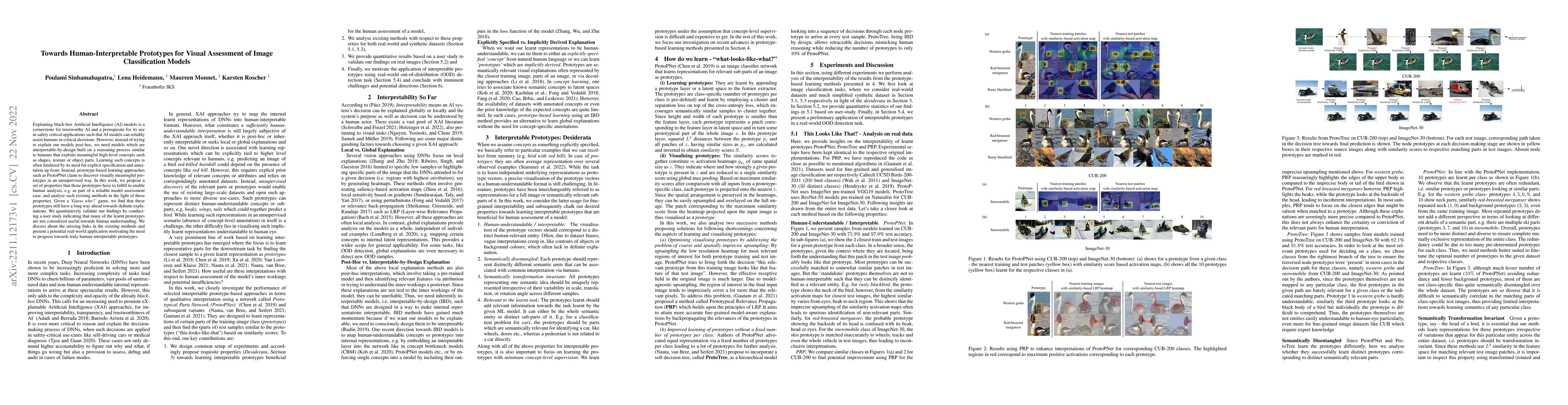 Thumbnail for Towards Human-Interpretable Prototypes for Visual Assessment of Image
  Classification Models