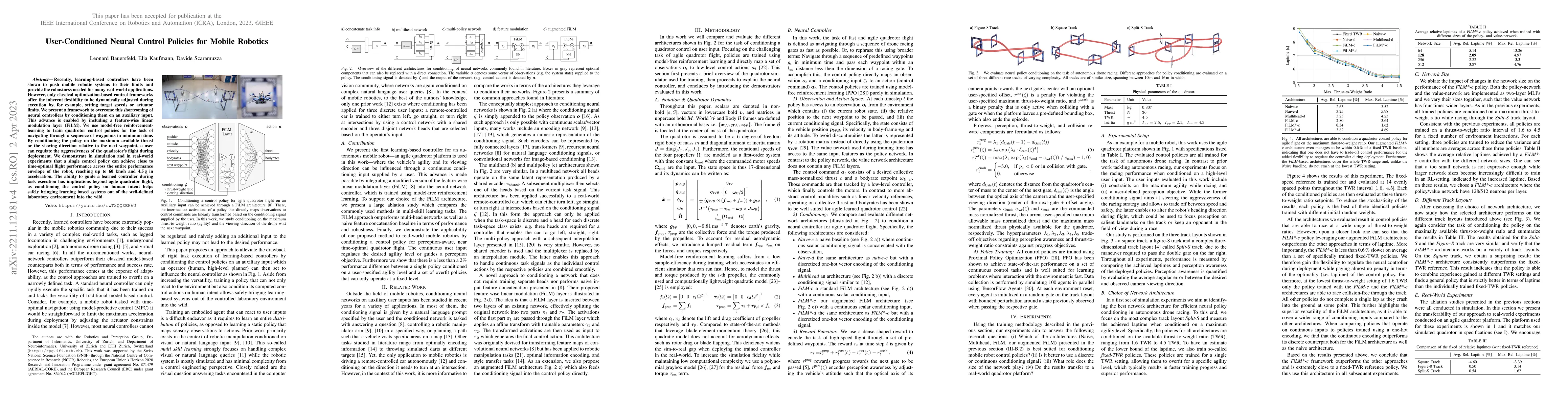 Thumbnail for User-Conditioned Neural Control Policies for Mobile Robotics
