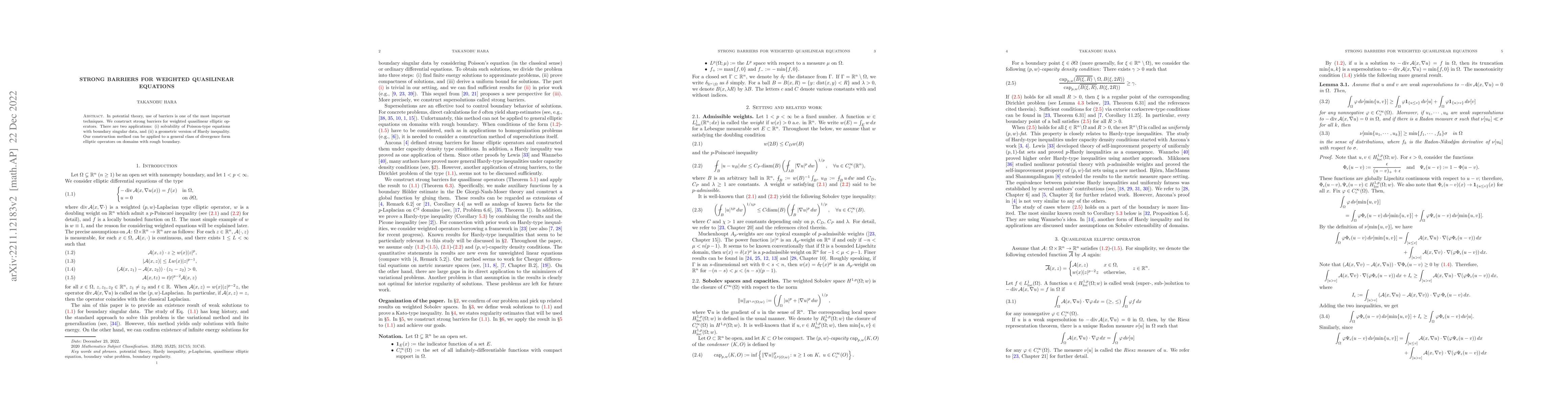 Thumbnail for Strong barriers for weighted quasilinear equations
