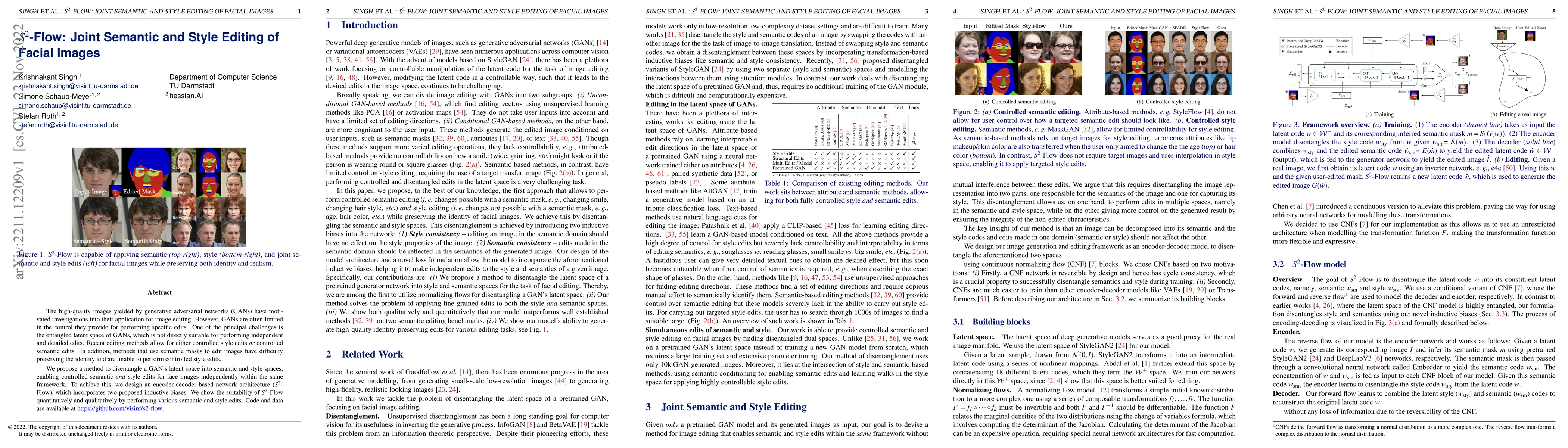Thumbnail for $S^2$-Flow: Joint Semantic and Style Editing of Facial Images