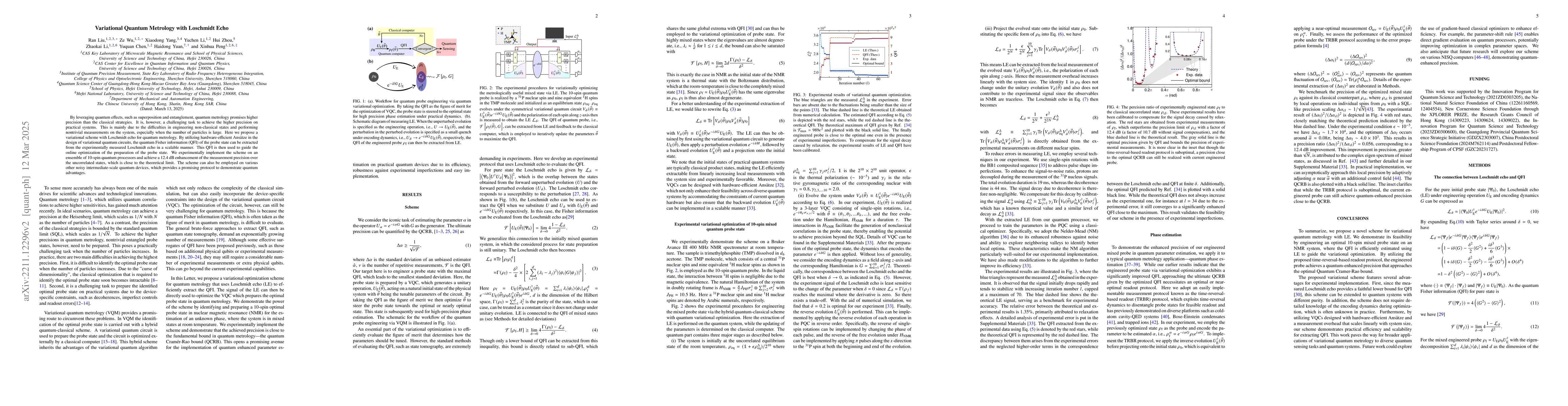 Thumbnail for Variational Quantum Metrology with Loschmidt Echo