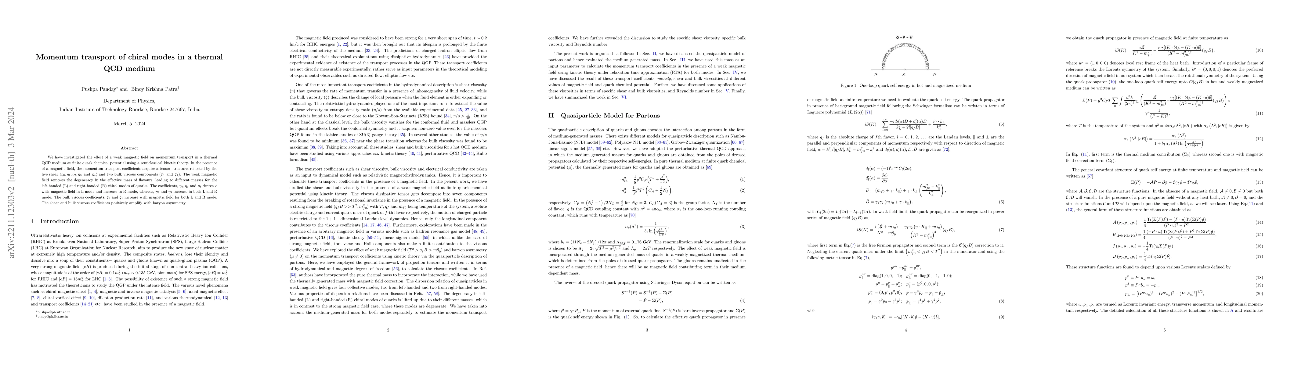 Thumbnail for Momentum transport of chiral modes in a thermal QCD medium