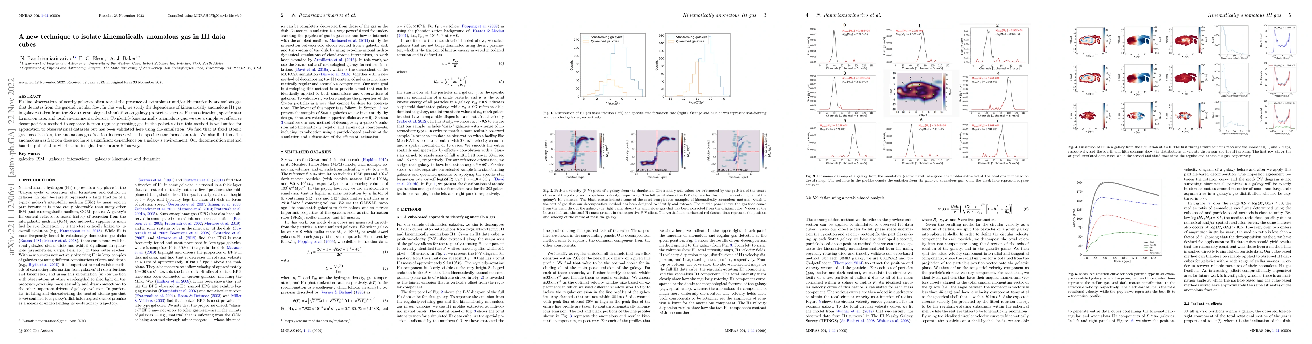 Thumbnail for A new technique to isolate kinematically anomalous gas in HI data cubes