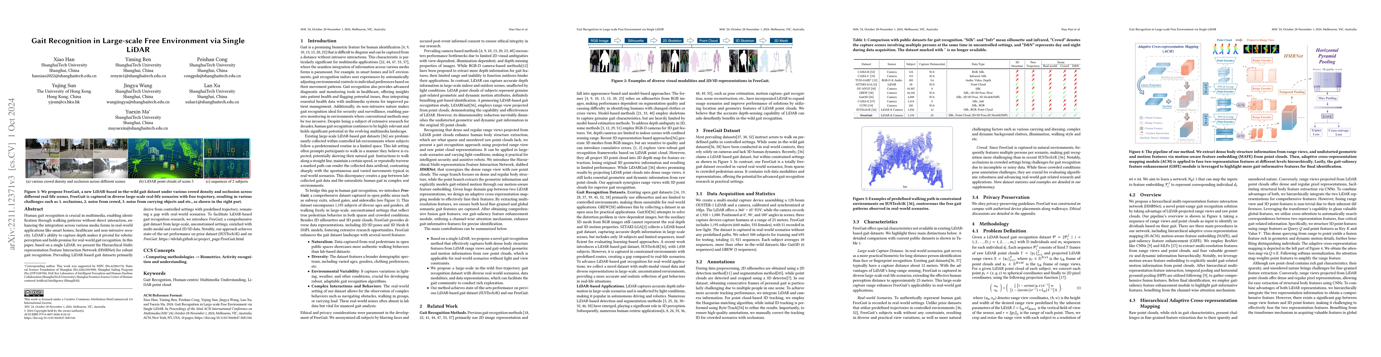 Thumbnail for Gait Recognition in Large-scale Free Environment via Single LiDAR