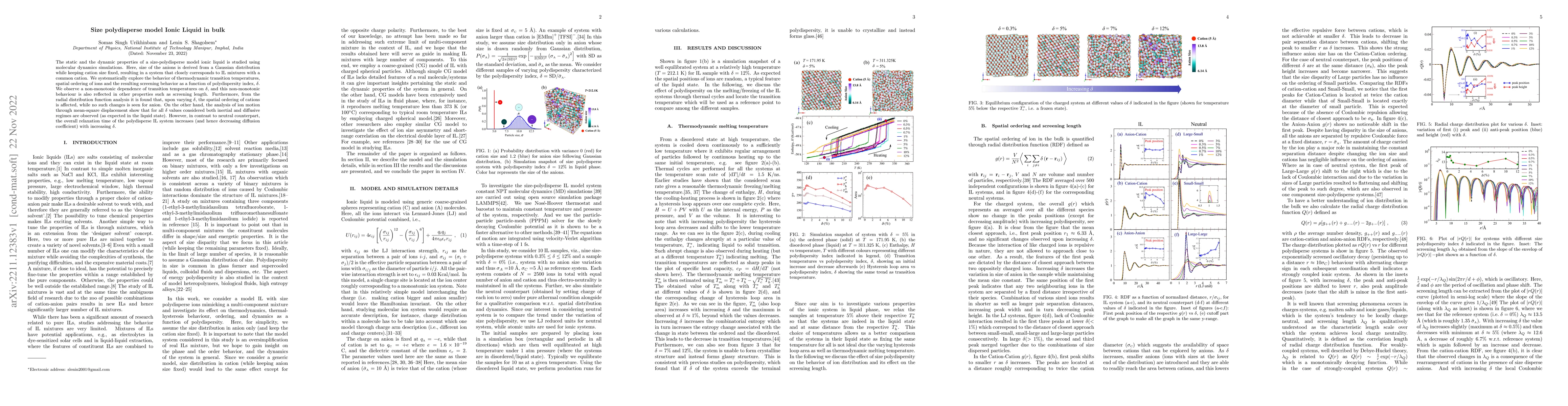 Thumbnail for Size polydisperse model Ionic Liquid in bulk
