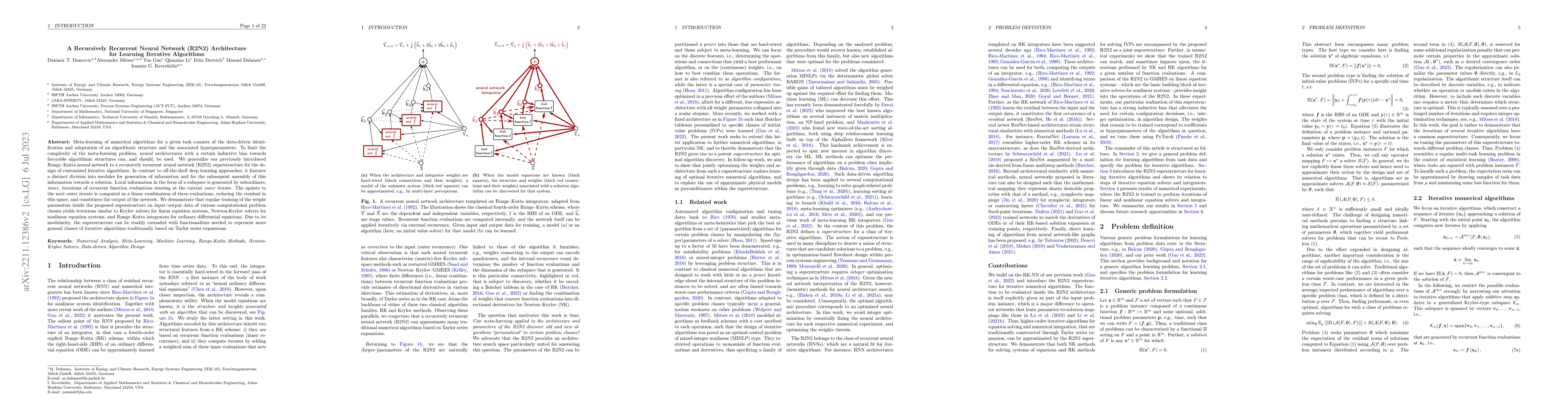 Thumbnail for A Recursively Recurrent Neural Network (R2N2) Architecture for Learning
  Iterative Algorithms