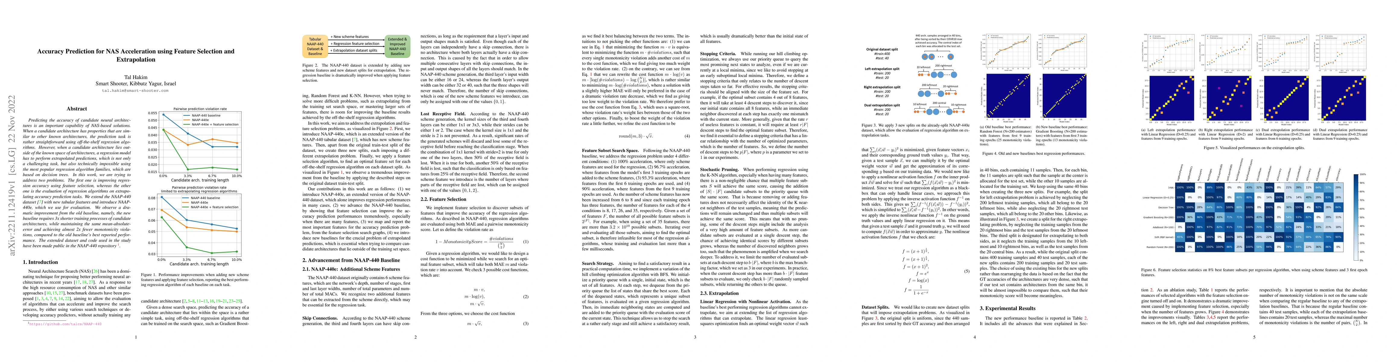 Thumbnail for Accuracy Prediction for NAS Acceleration using Feature Selection and
  Extrapolation