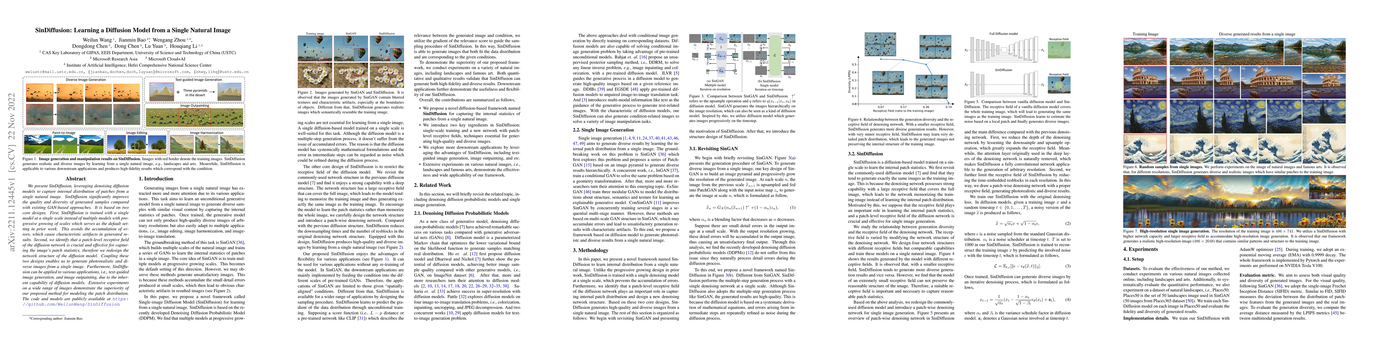 Thumbnail for SinDiffusion: Learning a Diffusion Model from a Single Natural Image