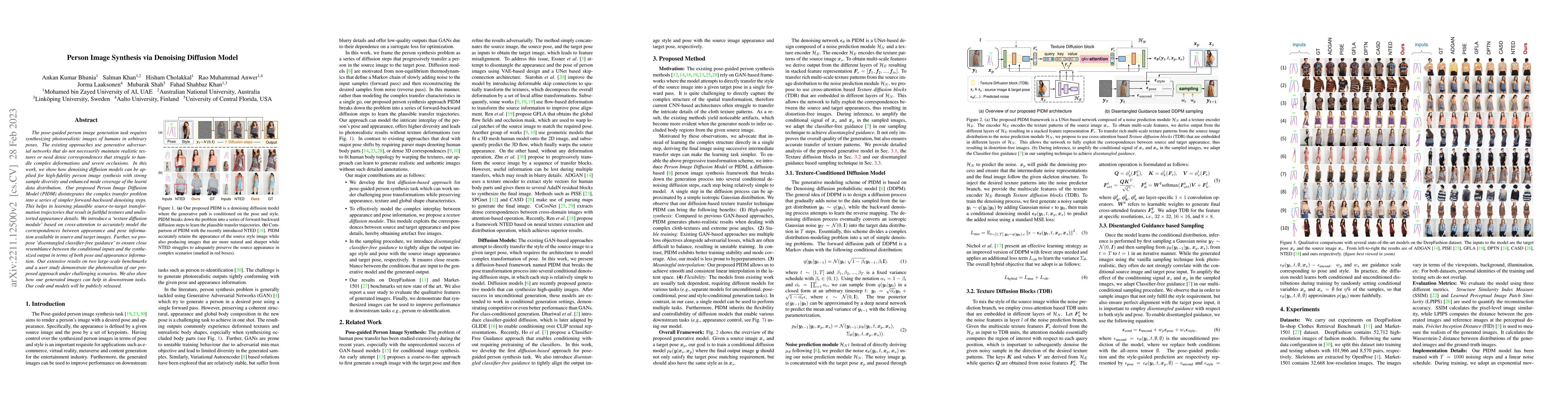 Thumbnail for Person Image Synthesis via Denoising Diffusion Model