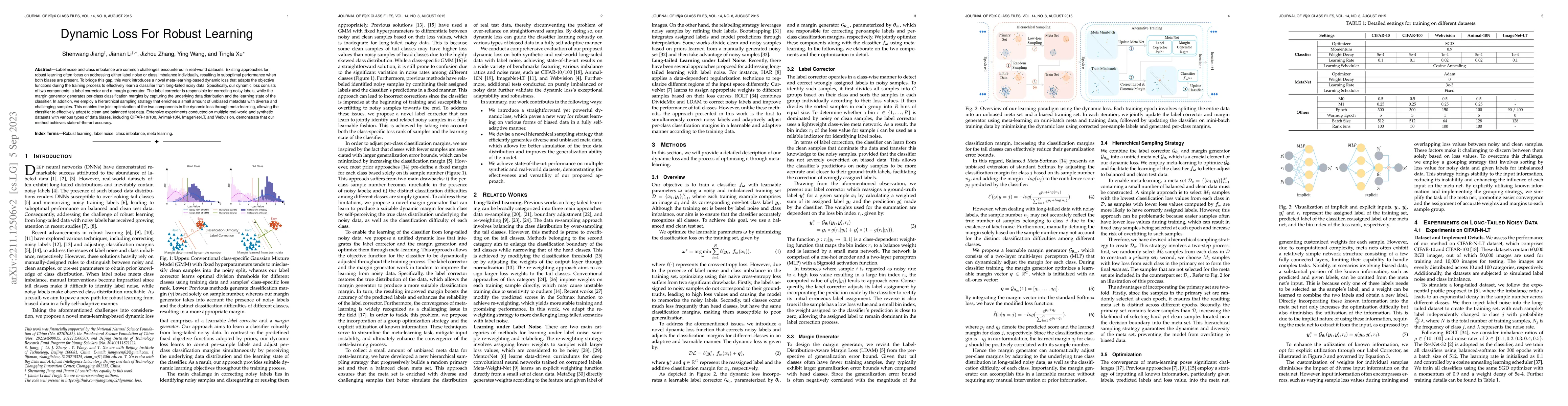 Thumbnail for Dynamic Loss For Robust Learning