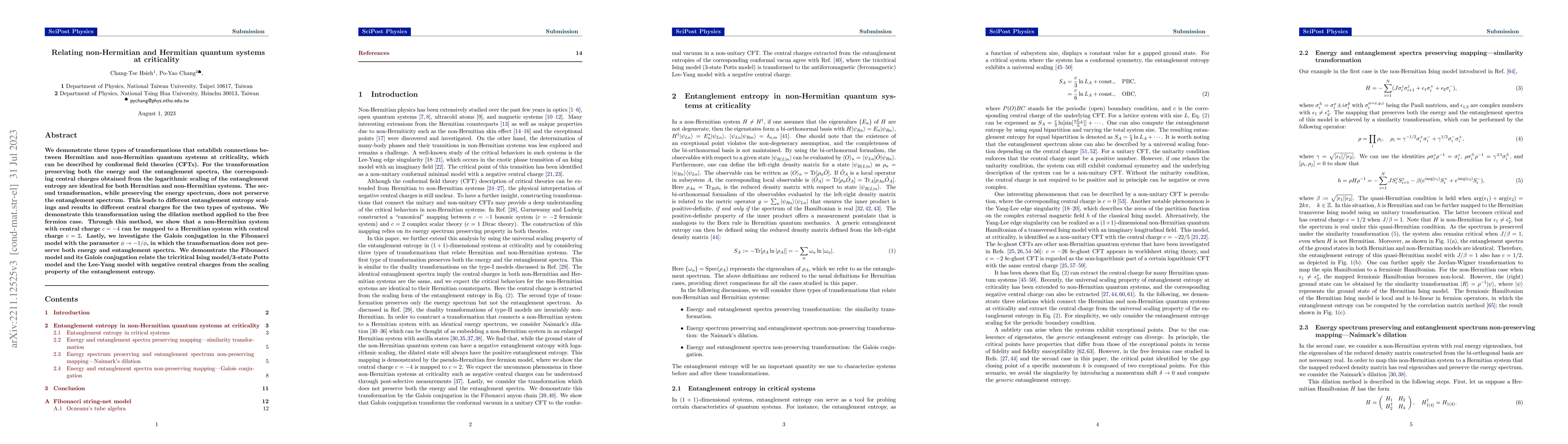 Thumbnail for Relating non-Hermitian and Hermitian quantum systems at criticality
