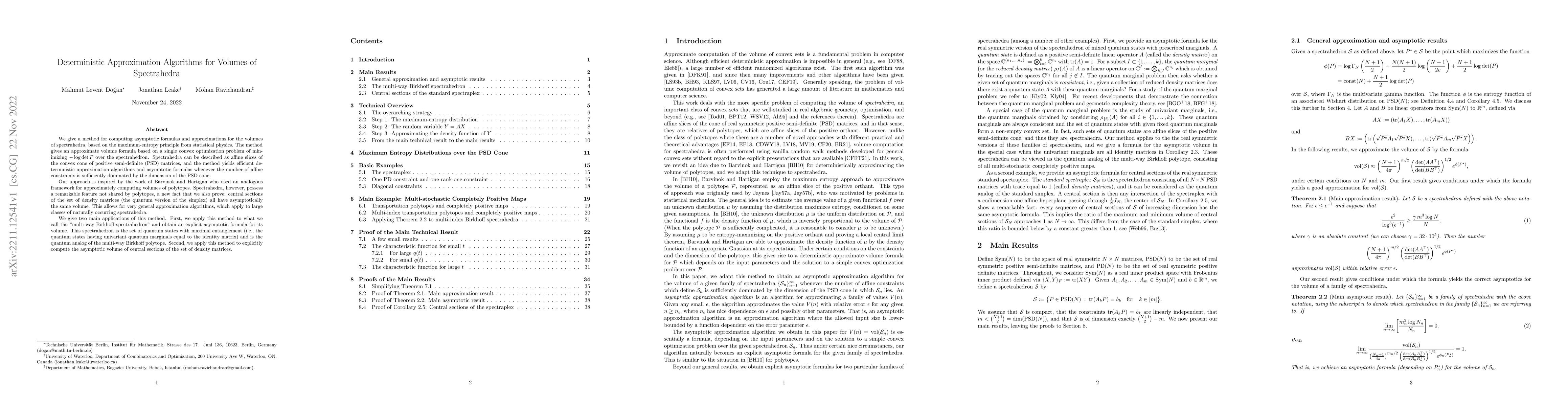Thumbnail for Deterministic Approximation Algorithms for Volumes of Spectrahedra