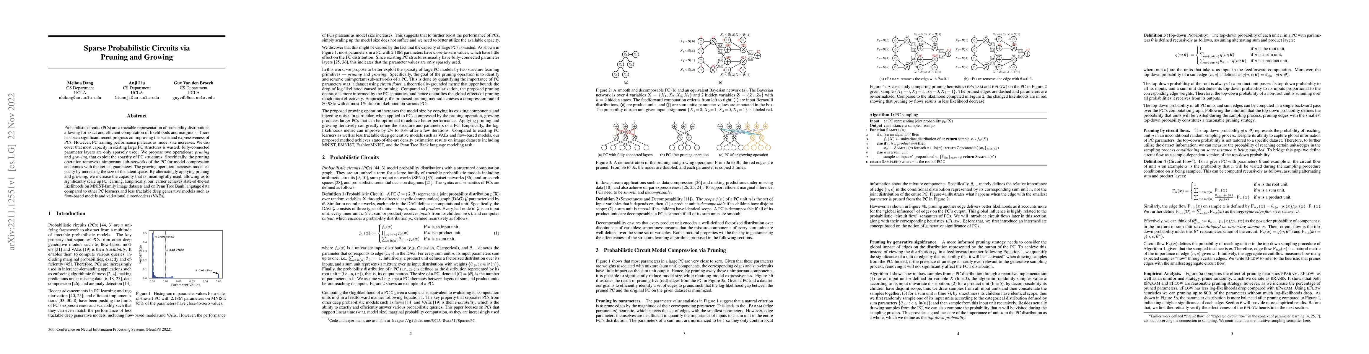 Thumbnail for Sparse Probabilistic Circuits via Pruning and Growing