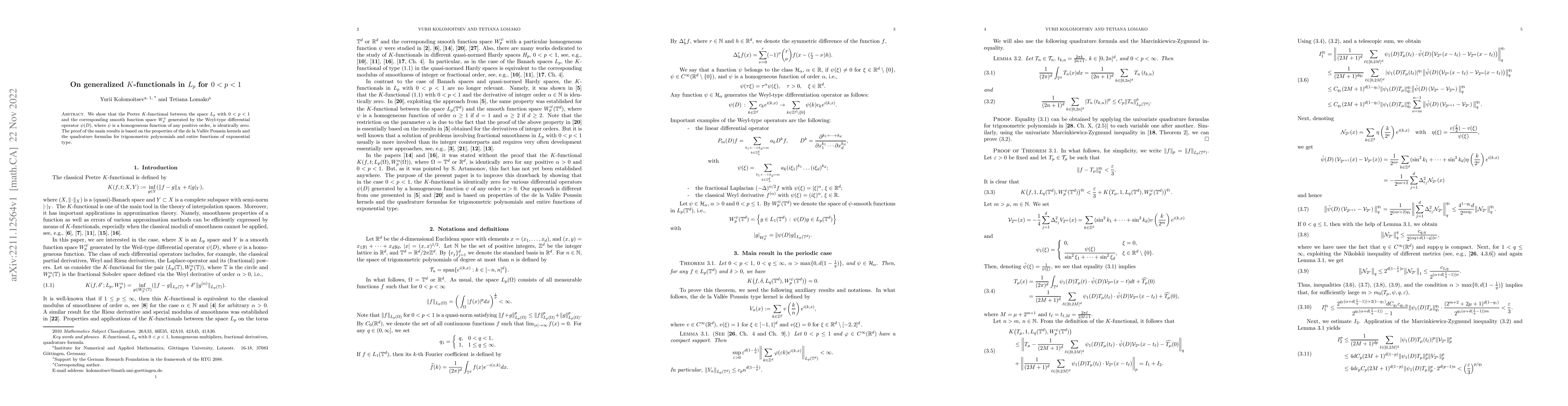 Thumbnail for On generalized $K$-functionals in $L_p$ for $0<p<1$