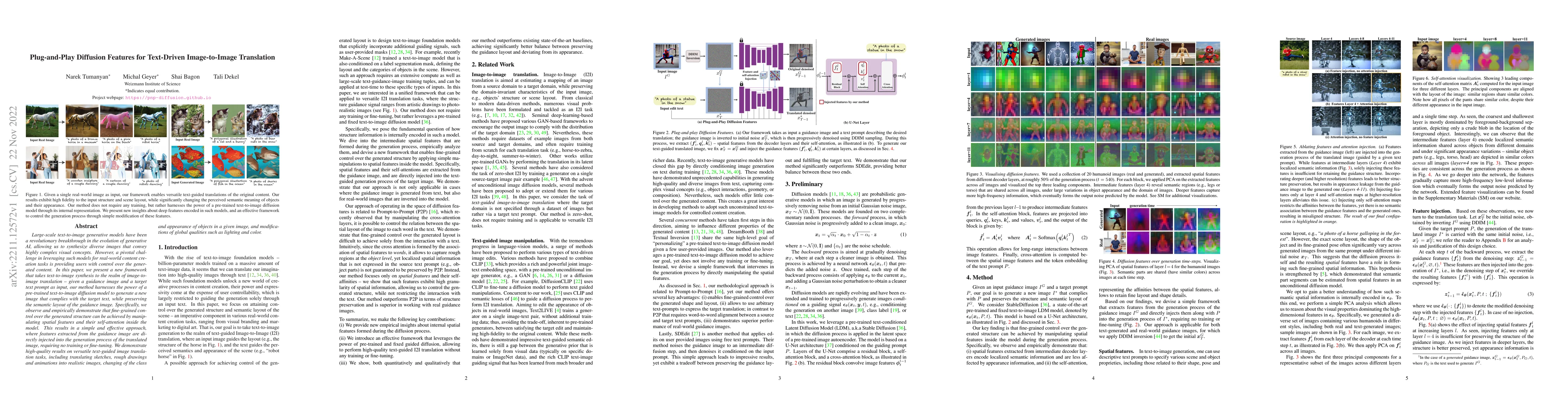 Thumbnail for Plug-and-Play Diffusion Features for Text-Driven Image-to-Image
  Translation